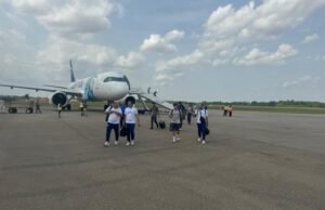 EgyptAir’s A320 lands at Kumasi Int. Airport
