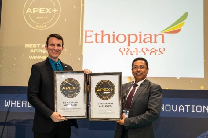 Ethiopian Wins ‘Best Entertainment’ and ‘Best Wi-Fi’ in Africa at 2024 APEX Awards