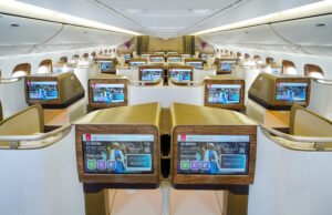 Emirates’ first retrofitted 777 aircraft takes off to Geneva
