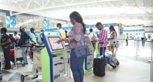 Ghana Aviation Policy At Odds With ECOWAS Air Travel Tax Reforms Passengers using the self check-in stations at the Departure Hall of Terminal 3 of Accra's Kotoka International Airport