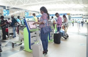 Ghana Aviation Policy At Odds With ECOWAS Air Travel Tax Reforms Passengers using the self check-in stations at the Departure Hall of Terminal 3 of Accra's Kotoka International Airport