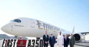 Emirates officially unveils first Airbus A350