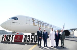 Emirates officially unveils first Airbus A350