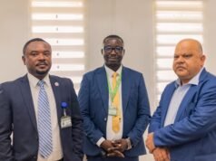 DVLA Ultra Centre Brings Services to Abbosey Okai Area Caption: Foster Akwasi Asante, Esq., Deputy Chief Executive of DVLA( Left); Matthew Mensah Nsowah Officer in charge DVLA Ultra Center, Ring Road West, Accra ( Adjacent STC); and Mr. Alok Singhal, Head- Sub-Saharan Africa, VFS Global ( right)