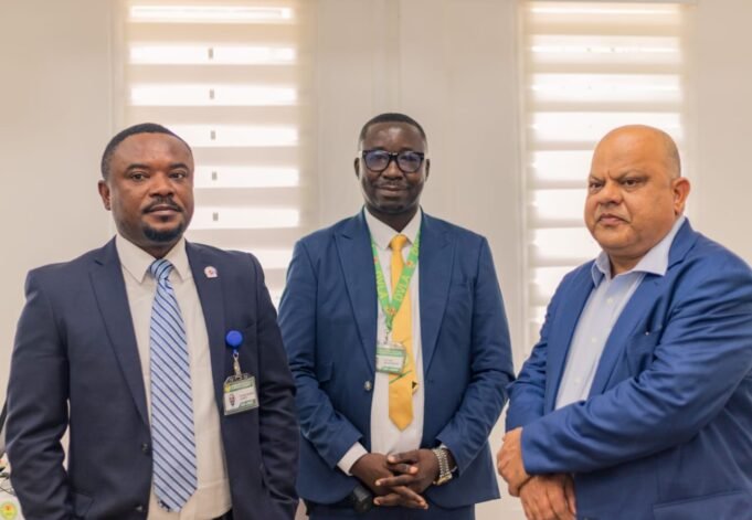 DVLA Ultra Centre Brings Services to Abbosey Okai Area Caption: Foster Akwasi Asante, Esq., Deputy Chief Executive of DVLA( Left); Matthew Mensah Nsowah Officer in charge DVLA Ultra Center, Ring Road West, Accra ( Adjacent STC); and Mr. Alok Singhal, Head- Sub-Saharan Africa, VFS Global ( right)