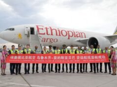 Ethiopian Expands Cargo Network in Asia with the Addition of Urumqi in China