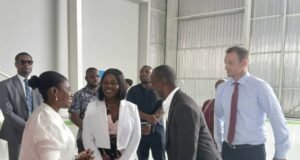 Century Aviation Confirms Ho Airport Service Plans Madam Dorcas Affo-Toffey, the Deputy Minister of Transport (Middle) in a chat with Essie Anno Sackey, the Director of Finance and Administration at Century Aviation (Left); Mr. Guy Thierry, Business Development and Promotions Manager- 3AMS-CELMS (right) ; and Robert Prentice, the Vice President of Africair, Inc., the representative for Cessna, (2nd right)