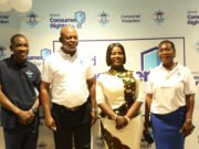 Ghana Launches Airline Passenger Complaints Portal L-R: Rev Stephen W. Arthur, Director-General, Ghana Civil Aviation Authority; Hon. Joseph Bukari Nikpe, Minister for Transport; Hon. Dorcas Affo-Toffey, Deputy Minister for Transport; Pat Bonsu, Director -Business Development and Economic Regulations, GCAA.