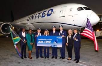 United Airlines Marks Five Years of Non-Stop Flights Between J’burg and New York